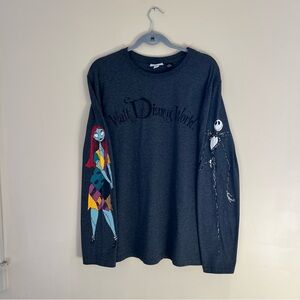 Disney Charcoal Gray The Nightmare Before Christmas Long Sleeve Tee